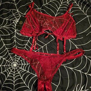 NWT | Red Lace Lingerie Set | Size 1X/2X